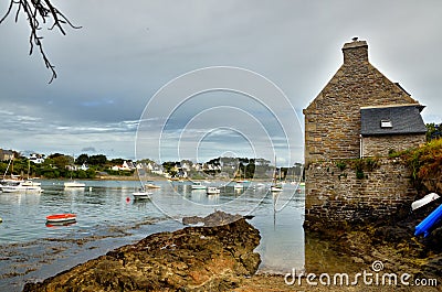 Le Conquet, Brittany, the port Stock Photo
