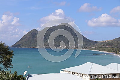 Le Diamant Panoramic View Martinique Island French West Indies Stock Photo