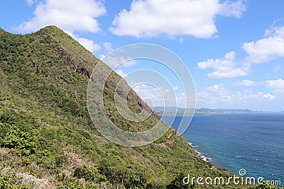 Le Diamant Panoramic View Martinique Island French West Indies Stock Photo