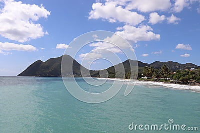 Le Diamant Panoramic View Martinique Island French West Indies Stock Photo