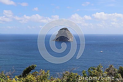 Le Diamant Panoramic View Martinique Island French West Indies Stock Photo