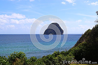 Le Diamant Panoramic View Martinique Island French West Indies Stock Photo