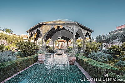 Le Jardin Secret Garden, Marrakech, Morocco old Madina, Marrakech, Morocco. Stock Photo