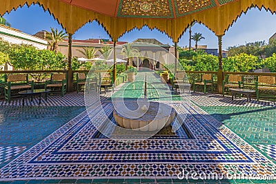 Le Jardin Secret, old Medina, Marrakech Editorial Stock Photo