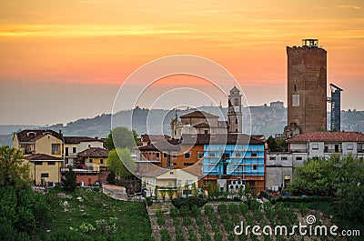 Le Langhe, Barbaresco Stock Photo