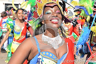 LE MANS, FRANCE - APRIL 22, 2017: Festival Evropa jazz A woman dancing in costumes Editorial Stock Photo