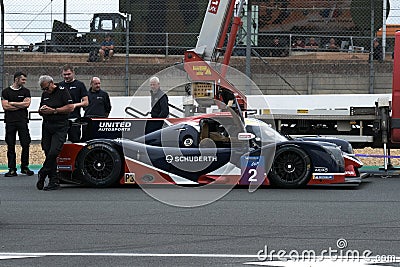 Le Mans France - June 12-13 2022: 24 hours of Le Mans, In the stands last preparations of the cars the technicians of the United Editorial Stock Photo