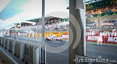 Le Mans / France - June 13-14 2017: 24 hours of Le Mans, Race track view from PitLane Editorial Stock Photo