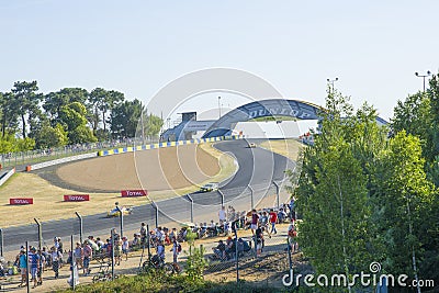 LE MANS - FRANCE, JUNE 17, 2017: Racetrack of a 24 hours at Le Mans circuit Editorial Stock Photo