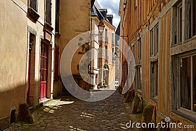 Le Mans France - may 2 2023 : picturesque old city Editorial Stock Photo