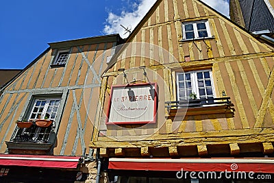 Le Mans France - may 2 2023 : picturesque old city Editorial Stock Photo