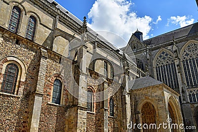 Le Mans France - may 2 2023 : picturesque old city Editorial Stock Photo