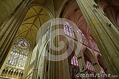 Le Mans France - may 2 2023 : picturesque old city Editorial Stock Photo