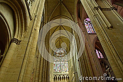 Le Mans France - may 2 2023 : picturesque old city Editorial Stock Photo