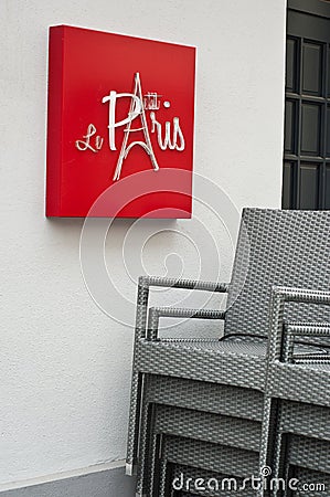 Le petit Paris restaurant Editorial Stock Photo