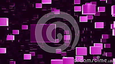 Le résumé a fait une boucle le fond animé basé sur le mouvement des cubes pourpre-violets de cristaux recueillant et se désagrége illustration libre de droits Le résumé a fait une boucle le fond animé basé sur le mouvement des cubes pourpre-violets de cristaux recueillant et se désagrége illustration libre de droits
