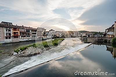 Le Salat river in Saint Girons, France Stock Photo