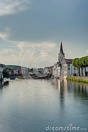 Le Salat river in Saint Girons, France Stock Photo