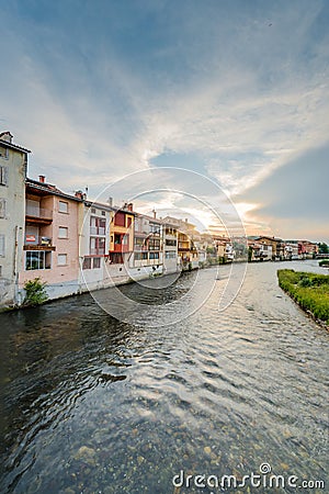 Le Salat river in Saint Girons, France Editorial Stock Photo