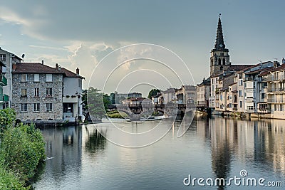 Le Salat river in Saint Girons, France Stock Photo