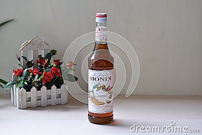 Le Sirop de Monin, Product shot of Monin Syrup Editorial Stock Photo