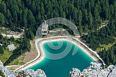 Le Tofane Lake, Dolomites Stock Photo