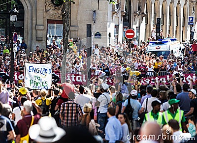 Le Tour de France Crowd Editorial Stock Photo