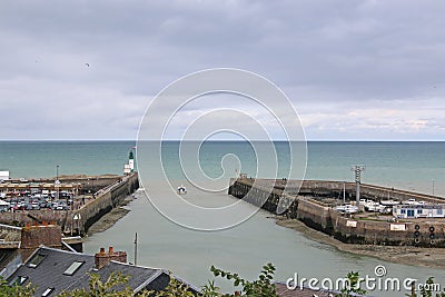 Le Treport harbour, France Editorial Stock Photo