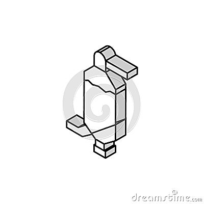 leaching aluminium production isometric icon vector illustration Vector Illustration