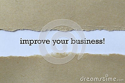 Improve your business Stock Photo