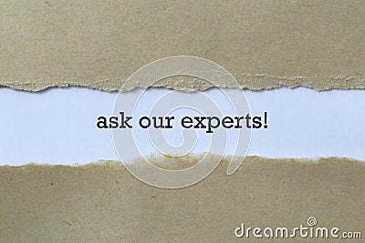 Ask our experts Stock Photo