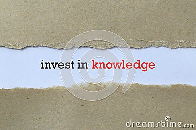 Invest in knowledge Stock Photo