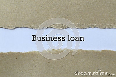 Business loan on paper Stock Photo