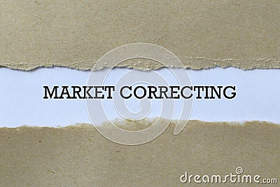 Market correcting on paper Stock Photo