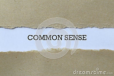 Common sense on paper Stock Photo