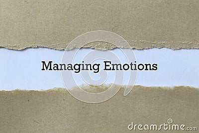 Managing emotions on paper Stock Photo