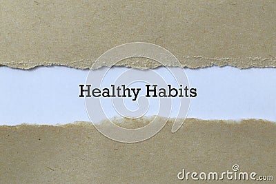 Heathy habits on paper Stock Photo