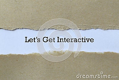 Let`s get interactive on paper Stock Photo