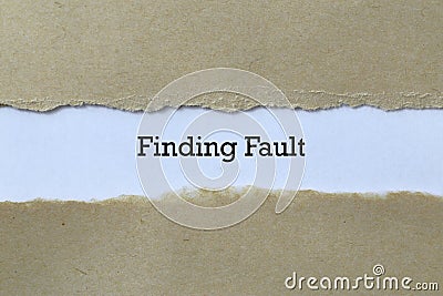 Finding fault on paper Stock Photo
