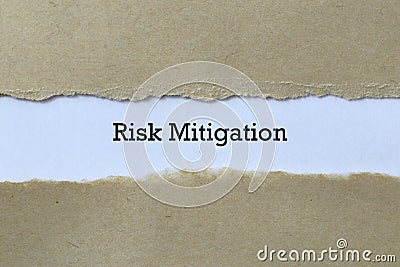 Risk mitigation on paper Stock Photo