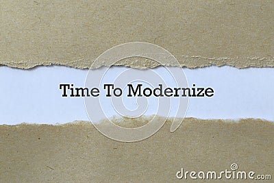 Time to modernize on paper Stock Photo