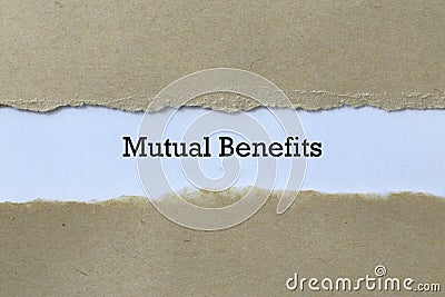 Mutual benefits on paper Stock Photo