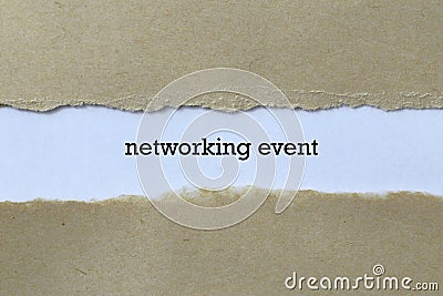 Networking event on paper Stock Photo