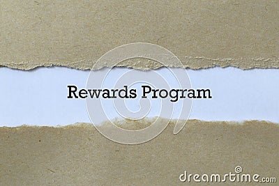 Rewards program on paper Stock Photo