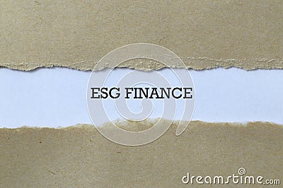 Esg finance word on white paper Stock Photo