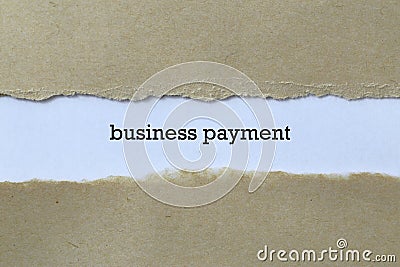 Business payment on white paper Stock Photo
