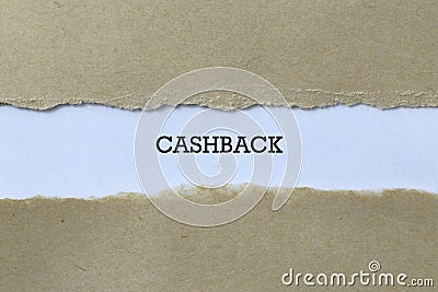 Cashback on white Stock Photo