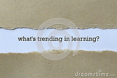 What`s trending in learning on white paper Stock Photo