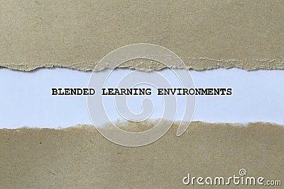 blended learning environments on white paper Stock Photo