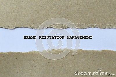 brand reputation management on white paper Stock Photo